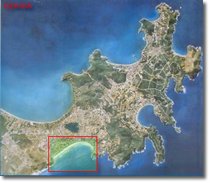 Mapa de ubicacin de la Playa Geriba en Bzios - Brasil
